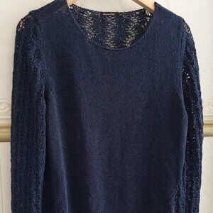 Massimo Dutti blue knit sweater like new XL